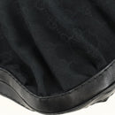 GUCCI GG Canvas Shoulder Bag Black Gold 189884 Auth 185693V-13