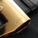 GUCCI GG Canvas Shoulder Bag Black Gold 189884 Auth 185693V-16