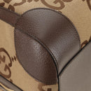 GUCCI Jumbo GG Web Sherry Line Boston Bag 2way Beige Gold 696039 Auth 185694SM-20