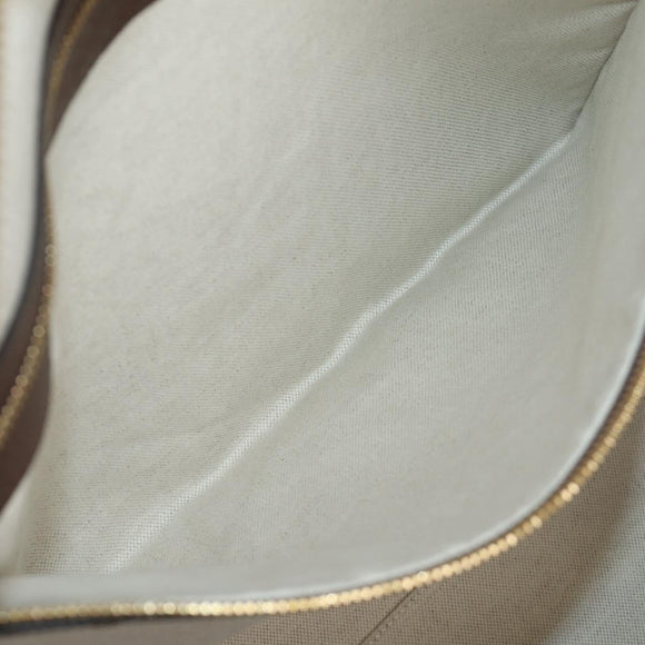 GUCCI Jumbo GG Web Sherry Line Boston Bag 2way Beige Gold 696039 Auth 185694SM