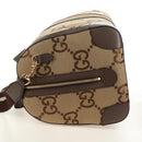 GUCCI Jumbo GG Web Sherry Line Boston Bag 2way Beige Gold 696039 Auth 185694SM-3