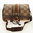 GUCCI Jumbo GG Web Sherry Line Boston Bag 2way Beige Gold 696039 Auth 185694SM-9