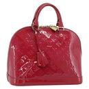 LOUIS VUITTON Monogram Vernis Alma PM Hand Bag Pink M50561 LV Auth 185695A-1