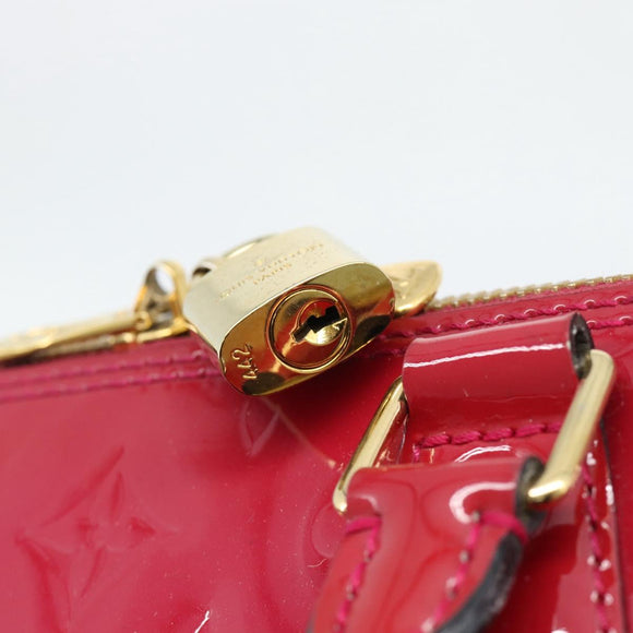 LOUIS VUITTON Monogram Vernis Alma PM Hand Bag Pink M50561 LV Auth 185695A
