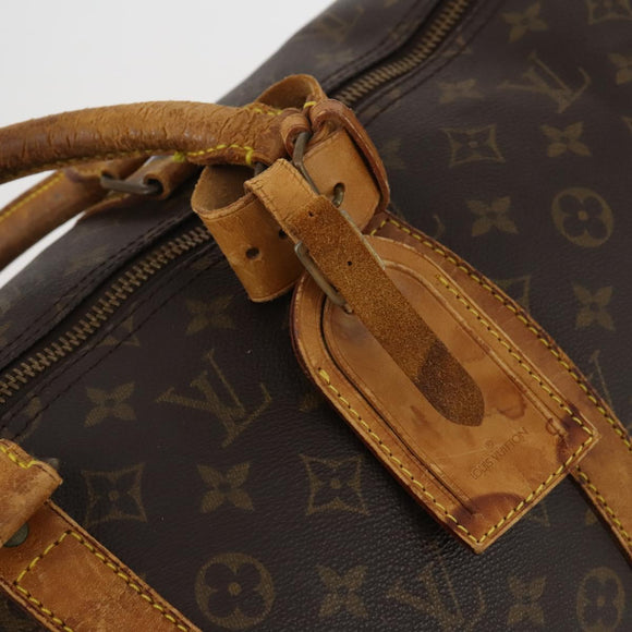 LOUIS VUITTON Monogram Keepall Bandouliere 55 Boston Bag M41414 LV Auth 185696