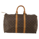 LOUIS VUITTON Monogram Keepall 45 Boston Bag M41428 LV Auth 185697A-2