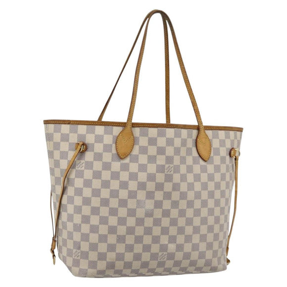 LOUIS VUITTON Damier Azur Neverfull MM Tote Bag N41605 LV Auth 185706A