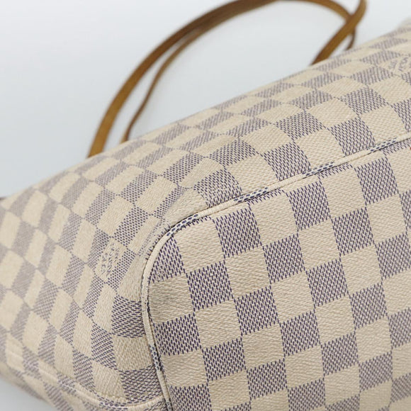 LOUIS VUITTON Damier Azur Neverfull MM Tote Bag N41605 LV Auth 185706A