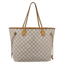 LOUIS VUITTON Damier Azur Neverfull MM Tote Bag N41605 LV Auth 185706A-13