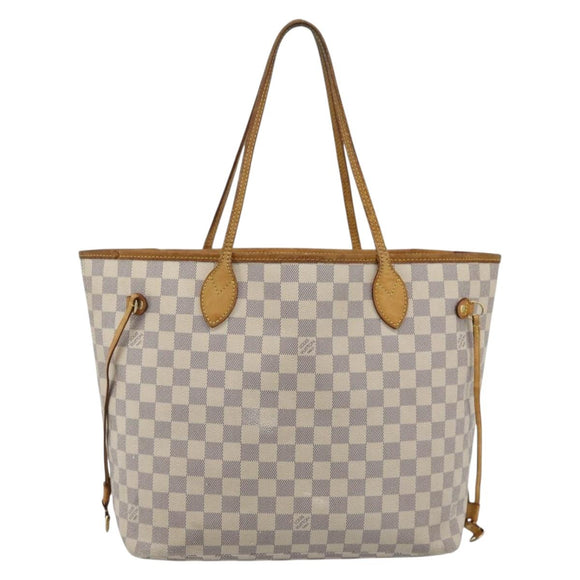 LOUIS VUITTON Damier Azur Neverfull MM Tote Bag N41605 LV Auth 185706A