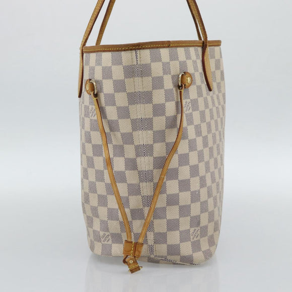 LOUIS VUITTON Damier Azur Neverfull MM Tote Bag N41605 LV Auth 185706A
