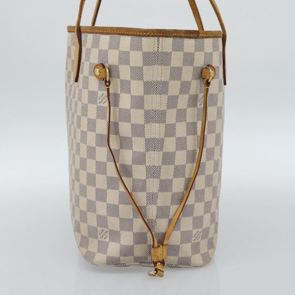 LOUIS VUITTON Damier Azur Neverfull MM Tote Bag N41605 LV Auth 185706A