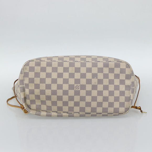 LOUIS VUITTON Damier Azur Neverfull MM Tote Bag N41605 LV Auth 185706A