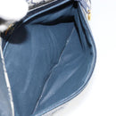 GUCCI GG Supreme Sherry Line Shoulder Bag PVC Navy Gold Auth 185719-25