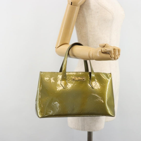 LOUIS VUITTON Vernis Wilshire PM Hand Bag Veil Amplession M91643 LV Auth 185720