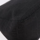 FENDI Zucchino Canvas Mamma Baguette Shoulder Bag Black Auth 185724SAV-12