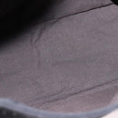 FENDI Zucchino Canvas Mamma Baguette Shoulder Bag Black Auth 185724SAV-19