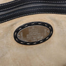FENDI Celeria Tote Bag Leather Black Silver Auth 185726A-18
