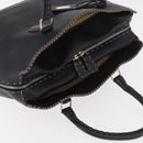 FENDI Celeria Tote Bag Leather Black Silver Auth 185726A-6