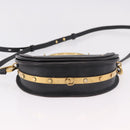 Chloe Nile Hand Bag Leather 2way Black Gold Auth 185727A-5