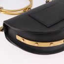 Chloe Nile Hand Bag Leather 2way Black Gold Auth 185727A-18