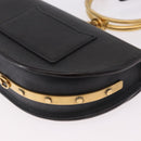 Chloe Nile Hand Bag Leather 2way Black Gold Auth 185727A-9