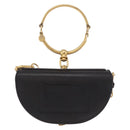 Chloe Nile Hand Bag Leather 2way Black Gold Auth 185727A-2