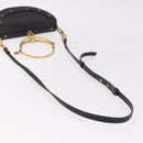 Chloe Nile Hand Bag Leather 2way Black Gold Auth 185727A-8