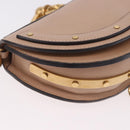 Chloe Nile Hand Bag Leather 2way Pink Gold Auth 185728A-16