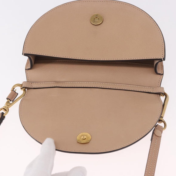 Chloe Nile Hand Bag Leather 2way Pink Gold Auth 185728A