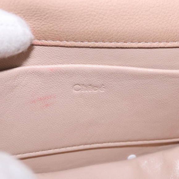 Chloe Nile Hand Bag Leather 2way Pink Gold Auth 185728A