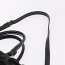 PRADA Hand Bag Nylon 2way Black Gold Auth 185729-15