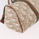 Christian Dior Trotter Canvas Romantic Hand Bag PVC Beige Silver Auth 185730SAV-8