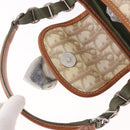 Christian Dior Trotter Canvas Romantic Hand Bag PVC Beige Silver Auth 185730SAV-19