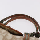 Christian Dior Trotter Canvas Romantic Hand Bag PVC Beige Silver Auth 185730SAV-14