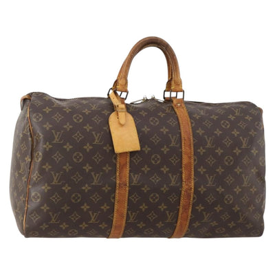 LOUIS VUITTON Monogram Keepall 50 Boston Bag M41426 LV Auth 185731