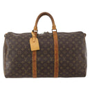 LOUIS VUITTON Monogram Keepall 50 Boston Bag M41426 LV Auth 185731-13