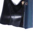 Salvatore Ferragamo Hand Bag Leather 2way Navy Gold Auth 185733A-21