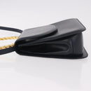 Salvatore Ferragamo Hand Bag Leather 2way Navy Gold Auth 185733A-4