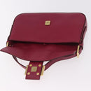 FENDI Mamma Baguette Shoulder Bag Leather Ivory Gold Auth 185734SAM-21