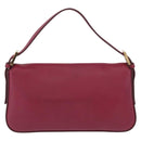 FENDI Mamma Baguette Shoulder Bag Leather Ivory Gold Auth 185734SAM-2