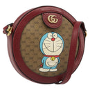 GUCCI Micro GG Supreme Doraemon Collaboration Bag PVC Beige 625216 Auth 185736M-1