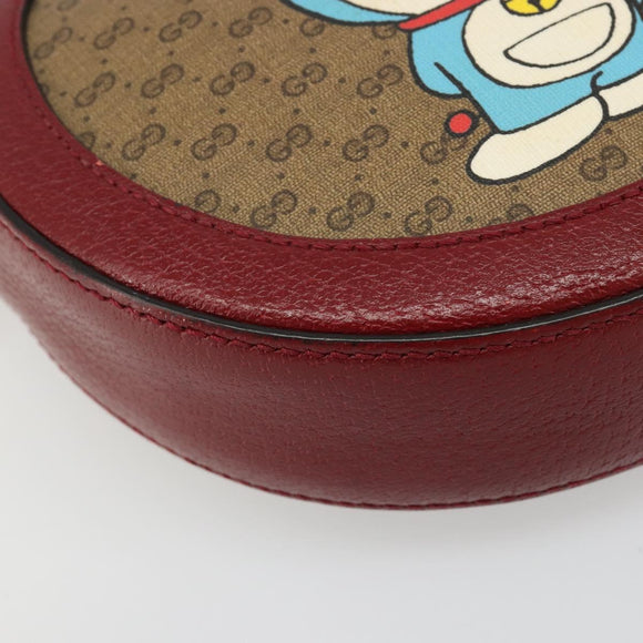 GUCCI Micro GG Supreme Doraemon Collaboration Bag PVC Beige 625216 Auth 185736M