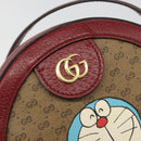 GUCCI Micro GG Supreme Doraemon Collaboration Bag PVC Beige 625216 Auth 185736M-18