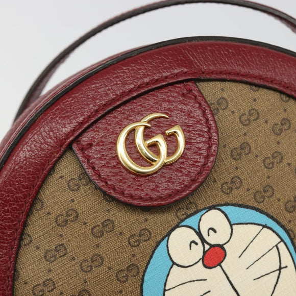 GUCCI Micro GG Supreme Doraemon Collaboration Bag PVC Beige 625216 Auth 185736M