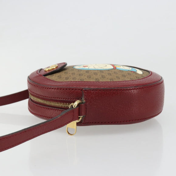 GUCCI Micro GG Supreme Doraemon Collaboration Bag PVC Beige 625216 Auth 185736M