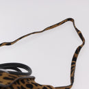 PRADA Hand Bag Harako Leather 2way Brown Gold Auth 185737A-11