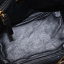 PRADA Hand Bag Harako Leather 2way Brown Gold Auth 185737A-19