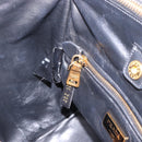 PRADA Hand Bag Harako Leather 2way Brown Gold Auth 185737A-22
