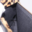 LOEWE Shoulder Bag Harako Leather Brown Gold Auth 185738A-18